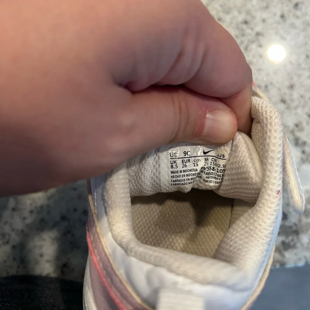 Nike Shoes toddler girl size 9 pink and white
